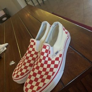 Red checkered vans nrand new